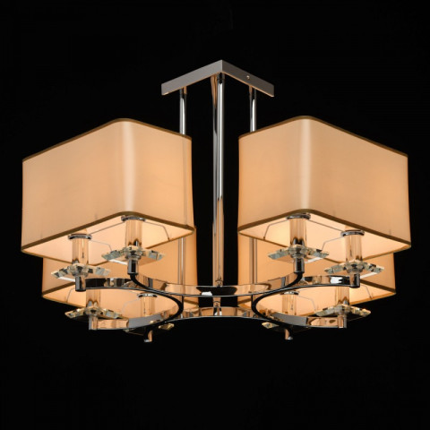 Suspension chromée elegance 8 ampoules 46 cm