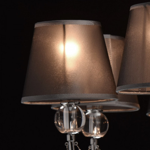 Suspension chromée elegance 8 ampoules 63 cm