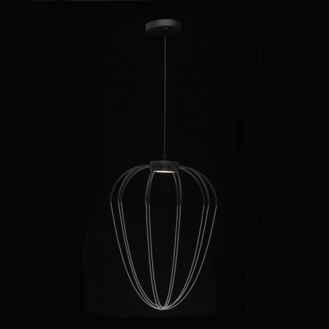 Suspension chromée industrial   177 cm