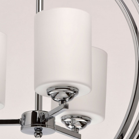 Suspension chromée loft 5 ampoules 98 cm