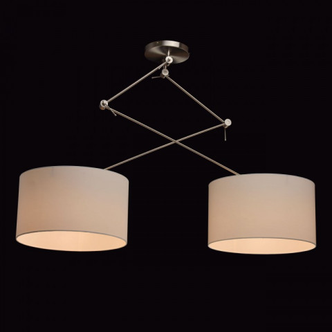 Suspension chromée megapolis 2 ampoules 148 cm