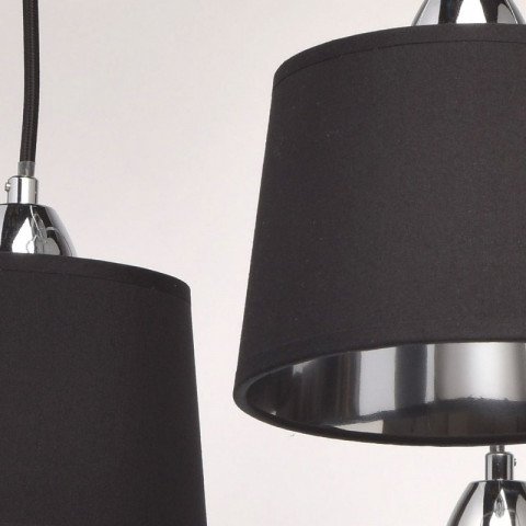 Suspension chromée megapolis 8 ampoules 50 cm