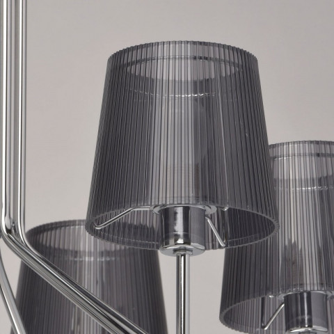 Suspension chromée megapolis 8 ampoules 50 cm