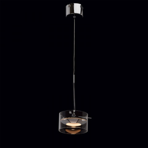 Suspension chromée techno 1 ampoule 155 cm