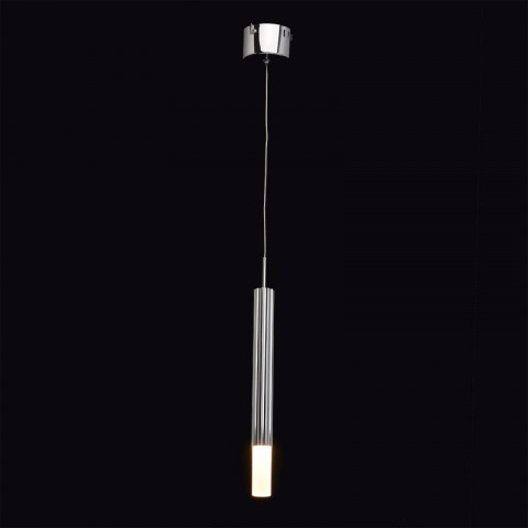 Suspension chromée techno 1 ampoule 160 cm