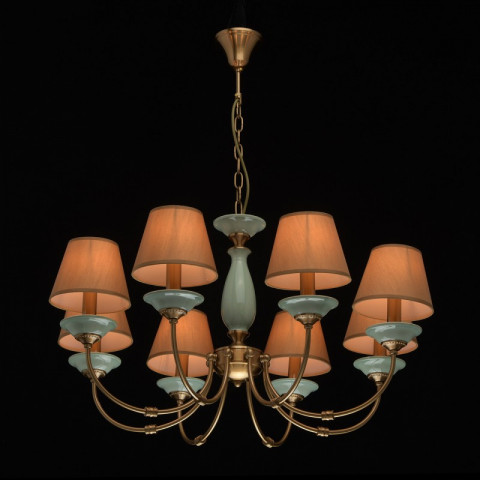 Suspension cuivre classic 8 ampoules 88 cm