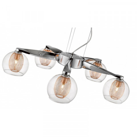 Suspension cuivre liverpool 5 lumières