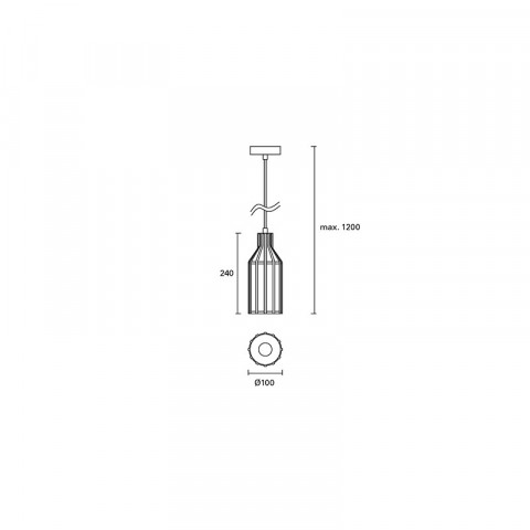 Suspension décorative pray 1 ampoule