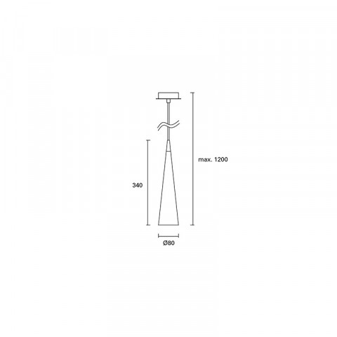Suspension décorative vira h340 1 ampoule