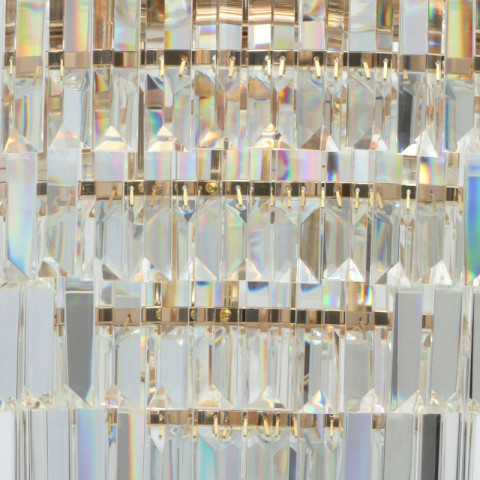 Suspension dorée crystal 5 ampoules 43 cm