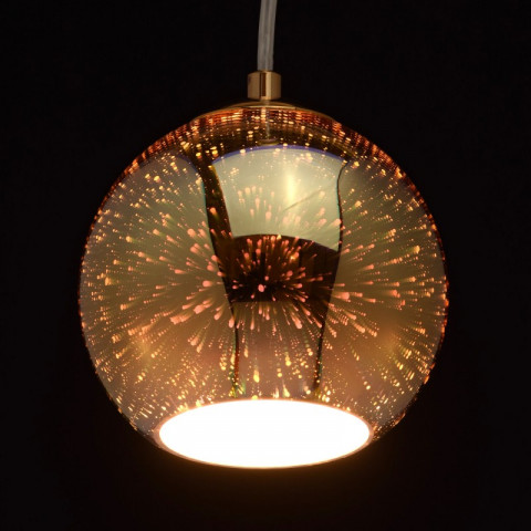 Suspension dorée megapolis 1 ampoule 240 cm