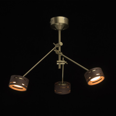 Suspension dorée megapolis 3 ampoules 60 cm