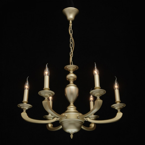 Suspension dorée neoclassic 6 ampoules 95 cm