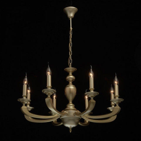 Suspension dorée neoclassic 8 ampoules 95 cm