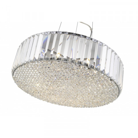 Suspension en cristal poole 5 lumières