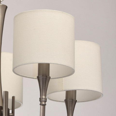 Suspension grise elegance 5 ampoules 83 cm