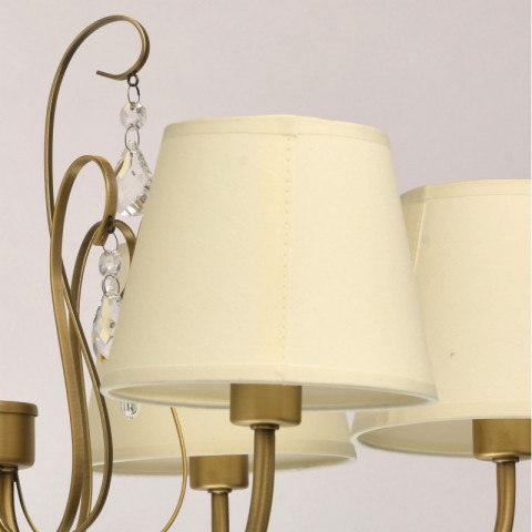 Suspension laiton classic 6 ampoules 95 cm
