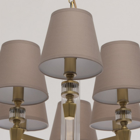 Suspension laiton neoclassic 8 ampoules 89 cm