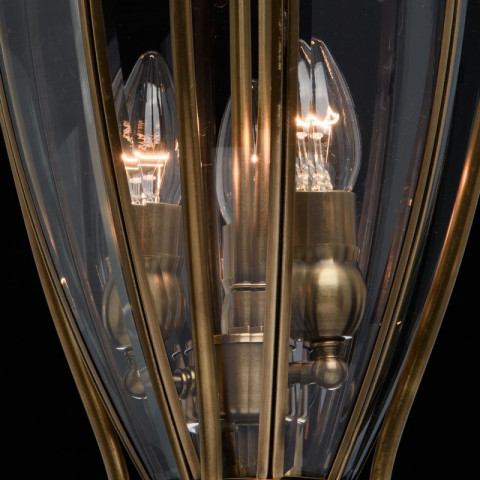 Suspension laiton street 3 ampoules 170 cm