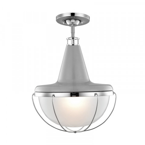 Suspension livinstone, nickel poli et verre, grand