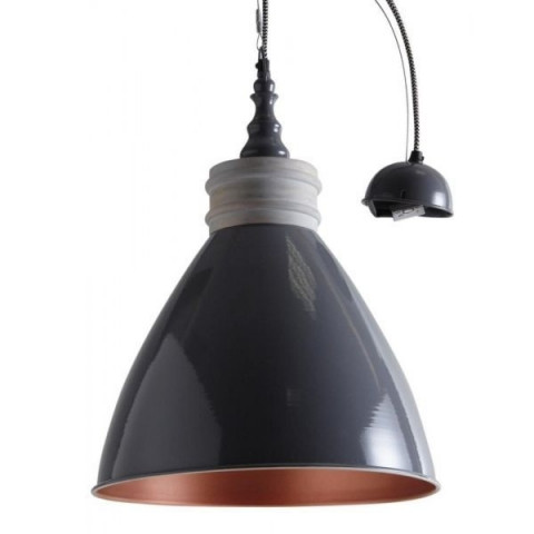 Suspension en métal laqué et bois - Coloris au choix