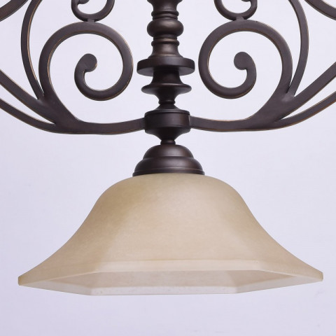 Suspension marron country 3 ampoules 175 cm