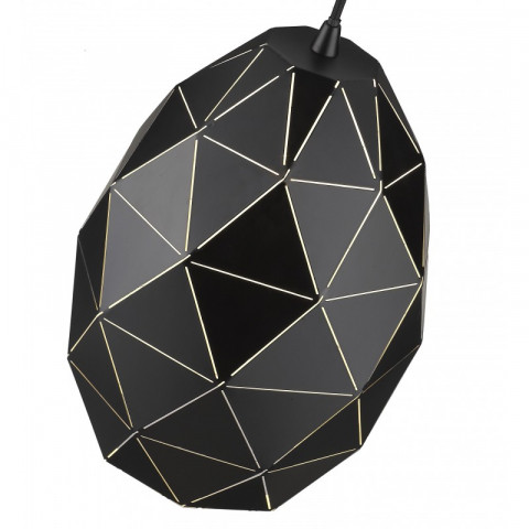 Suspension noir mat derby l23 1 lumières