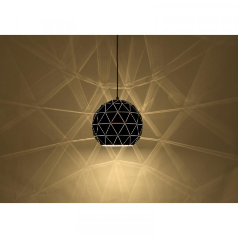 Suspension noir mat derby l30 1 lumières
