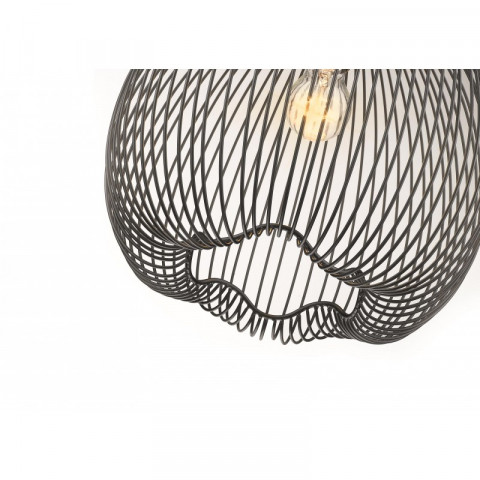 Suspension noir mat leeds 1 lumières
