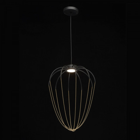 Suspension noire industrial   177 cm