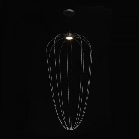 Suspension noire industrial   230 cm