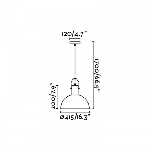 Suspension noire margot 1 ampoule