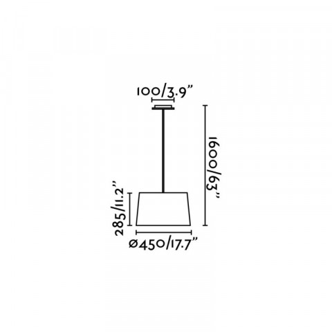 Suspension noire volta 1 ampoule
