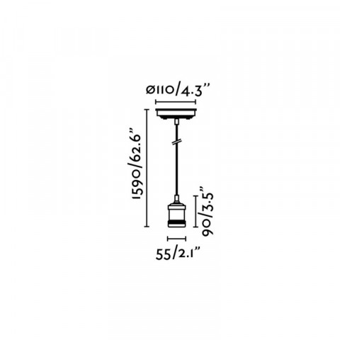 Suspension or vieux art 1 ampoule