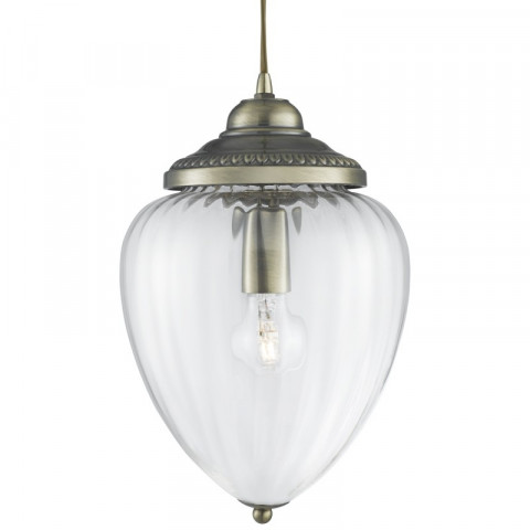 Suspension pendant, en chrome et verre