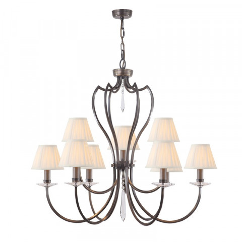 Suspension pimlico, bronze foncé, 9 ampoules