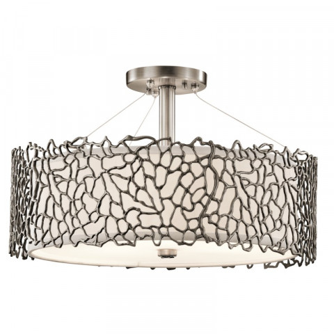 Suspension silver coral, étain, 3 ampoules