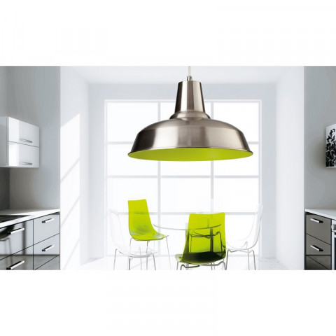 Suspension smart, acier brossé / vert