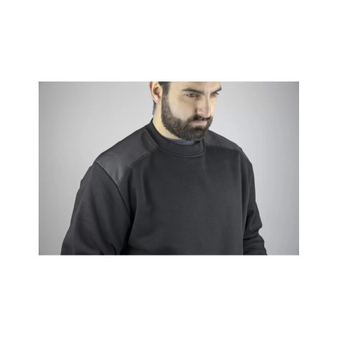 Sweat col rond bicolore - LMA - Noir - 8091-XL