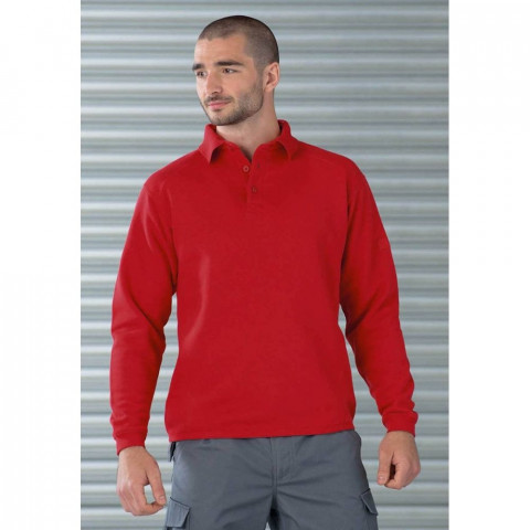Sweat-shirt de travail col polo russell - Coloris et taille au choix