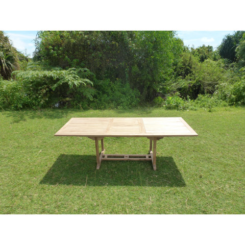 Table astana rectangle 180-240x100x75 teck premium