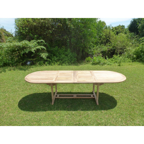 Table nayan ovale 200-300x100x75 teck premium