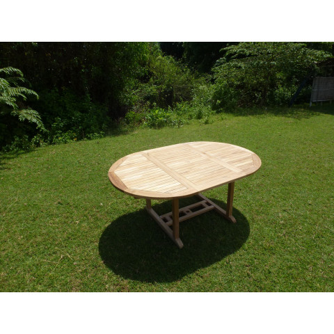 Table sawah ronde/ovale120-180x120x75 teck premium