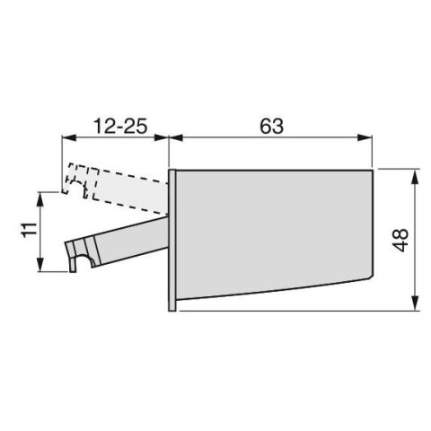 Ferrures à visser pour éléments hauts, Hook, droite, Acier et Plastique, Gris - EMUCA - 8921621