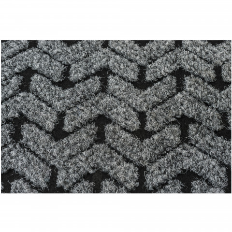 Tapis chevron gris et noir de 40 x 60 cm