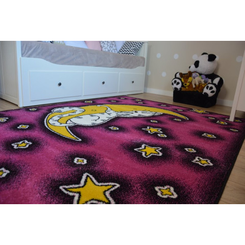 Tapis kids chat rose c414 - Dimension au choix