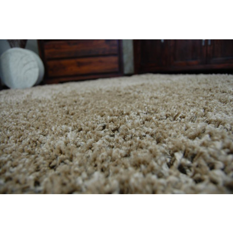 Tapis shaggy galaxy 9000 marron clair - Dimension au choix