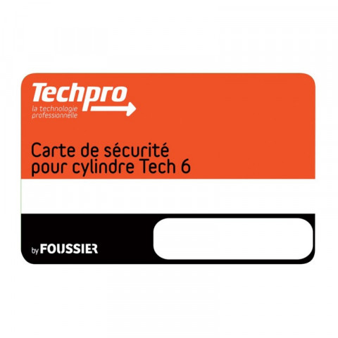 Techpro cylindre de sûreté type : bouton avec 5 cles, dimension 30 x 40 mm
