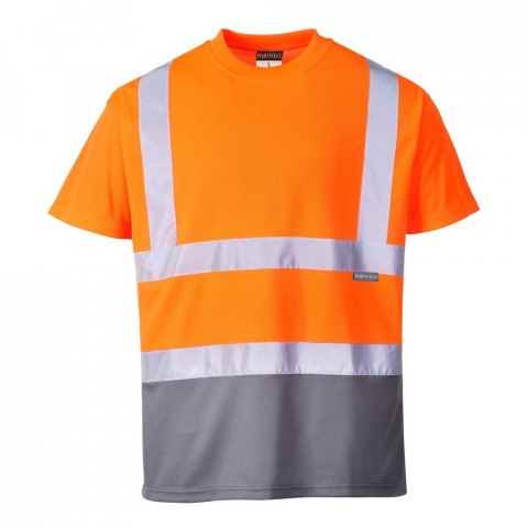 Tee-shirt haute visibilité portwest bicolore - Taille et coloris au choix