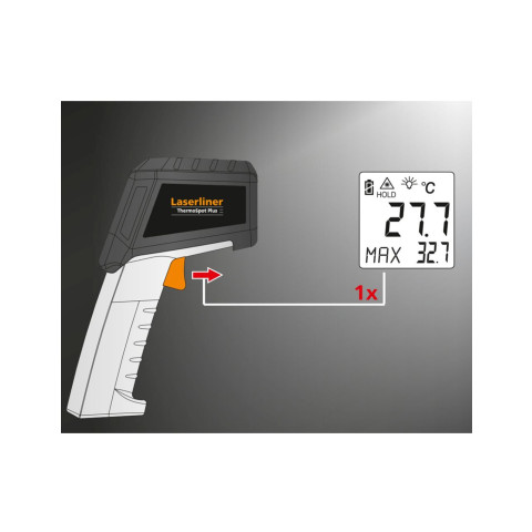 Thermomètre infrarouge laserliner 082.042a - thermospot plus